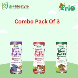 (Combo Pack Of 3) Erio Organic Black Rice Puffs 45g