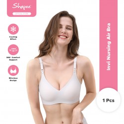 iNVI Nursing Air Bra (Grey) - wireless, airy, nursing clip
