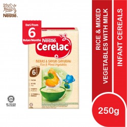 Nestle Cerelac Infant Cereals with Milk Rice and Mixed Vegetables 250G (6 Months+)