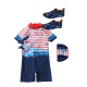 Little Two Kids Swimwear Shark Design + Non Slip Shoes (1y-6y)