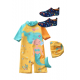 Little Two Kids Swimwear Mermaid Design + Non Slip Shoes (1y-6y)