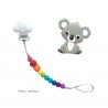 Teether Joy Neon Rainbow (Grey Koala)