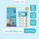 Hoppi Premium 99% Baby Water Wipes / Baby Wipes / Wet Wipes / Wet Tissue - 20 Wipes x 5 Packs