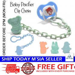 [Little B House]Baby Pacifier Chain Dummies Clips Infant Soother Anti Lost Holder Clip Strap Tali Puting Bayi -BP04