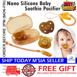 [Little B House] Baby Nipple Nano Silicone Pacifier Soothies Pacifier Newborn Puting Baby Anti Jongang -BP05