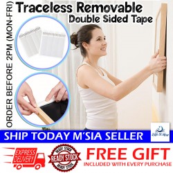 [Little B House] 4 Pcs/Set Photo Frame Double Sided Tape Removable Velcro Tape Strip Pita Pelekat Dua Muka -ST64