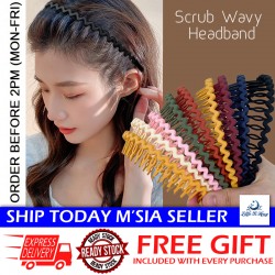 [Little B House] Matte Headband Anti Slip Hairband Wave Headband Frosted Headband 头箍 Cekak Rambut -H92