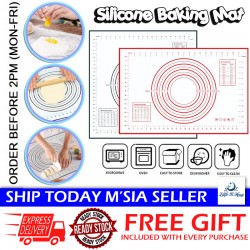 [Little B House] Non-Slip Silicone Baking Mat Pastry Mat Dough Mat Kneading Flour Mat 揉面垫 Tikar Doh -KW13-Mat