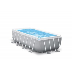 INTEX 4M x 2M x 1.22M (13\'1 1/2 x 6\'6 3/4\" x 48\") Prism Frame Rectangular Pool Set IT 26790UK