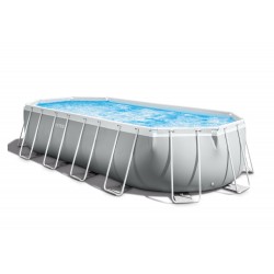 INTEX 6.1M x 3.05M x 1.22M (20\' x 10\' x 48\") Prism Frame Oval Pool Set IT 26798UK