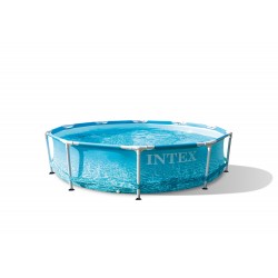 INTEX 3.05Mx76CM (10\' x 30\") Beachside Metal Frame Pool Set IT 28208UK