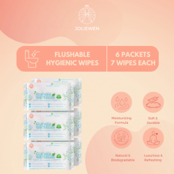 Joliewen Flushable Wet Tissues (6x 7 wipes)
