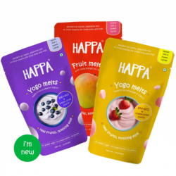 Happa Melts Variety Pack One fruit and two Yogo melts I Kids snack taste like candy 18 months to 99 years and above (Pack of 3)