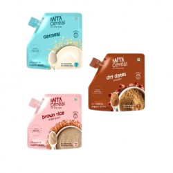 Happa organic oatmeal+brown rice & dried dates pack of 3 (6 months and above)