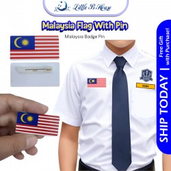 [Little B House] Malaysia Flag Brooch Bendera Malaysia Lencana Jalur Gemilang Malaysia Badge Pin 马来西亚徽章 国旗徽章 -ST74