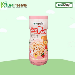 Natufoodies Rice Puff 60g - Banana Strawberry