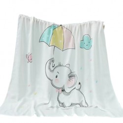 Akarana Baby Newborn Baby Bamboo Muslin Swaddle Soft Blanket (Elephant)