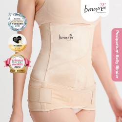 Bmama 2in1 Postpartum Belly & Pelvic Binder Satin Set (2pcs) – Beige