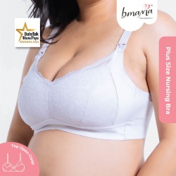 Bmama Premium Green Tea Lace Top Open Nursing Bra (Purple)