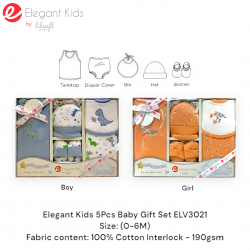Elegant Kids 5Pcs Baby Gift Set ELV3021 Boy /ELV3021 Girl
