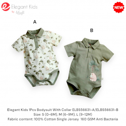 Elegant Kids 1Pcs Bodysuit With Collar ELBS56631A/ELBS56631B