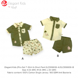Elegant Kids 2Pcs Set T-Shirt & Short Pant ELCS56636A/ELCS56636B