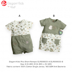 Elegant Kids 1Pcs Short Romper ELRS56633A/ELRS56633B