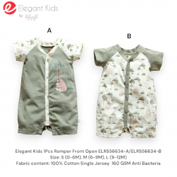 Elegant Kids 1Pcs Romper Front Open ELRS56634A/ELRS56634B