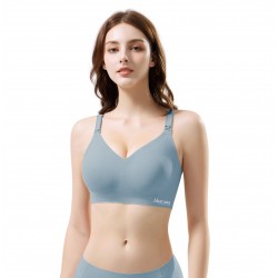 Akarana Baby Laser-Cut Basic Maternity & Nursing Bra *Free 1pc Extender - Ultra Thin (Ocean Blue)