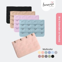 Bmama Women Bra Extenders 4-hooks 3-rows Bra Strap Extension (5pcs/pack)