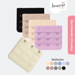 Bmama Women Bra Extenders 3-hooks 3-rows Bra Strap Extension (5pcs/pack)