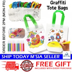 [Little B House] DIY Colouring Graffiti Bags Art and Craft Kids Goodies Gift Painting Toy 绘画袋 涂鸦袋 Beg Mewarna -BT432
