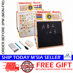 [Little B House] Wooden Double-sided Whiteboard Blackboard Drawing Board Toys 双面黑板白板 Papan Putih Papan Hitam Budak-BT106