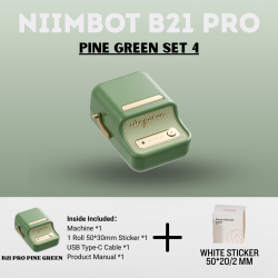 Niimbot B21-PRO Mini Portable Label Sticker Printer SET 4| Machine Inkless Thermal | Free 1 roll sticker