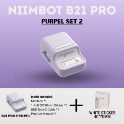 Niimbot B21-PRO Mini Portable Label Sticker Printer SET 2 | Machine Inkless Thermal | Free 1 roll sticker