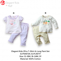Elegant Kids 2Pcs T-Shirt & Long Pant Set ELPS56725, ELPL56717