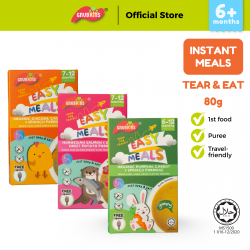 Gnubkins Easy Meals (6-12 months) | Gnubkins Bubur Segera (6-12 bulan) Ready to eat baby food, Organic baby puree meal