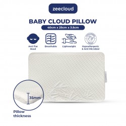 Zee Cloud® Baby Cloud Charcoal Airflow Material Pillow (40cm x 25cm x 3.5cm)