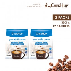 Chek Hup 2 in 1 Ipoh White Coffee & Creamer (30g x 12s) [Bundle of 2]