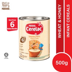 (SET 3 UNIT) CERELAC Infant Cereals Wheat & Honey 500g 