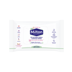 MILTON Antibacterial Surface Wipes (30 Wipes) - 7 Packs