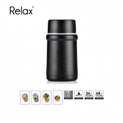 RELAX 720ML 18.8 STAINLESS STEEL THERMAL FOOD JAR - BLACK