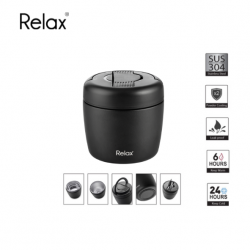 RELAX 800ML 18.8 STAINLESS STEEL THERMAL FOOD JAR (BLACK)