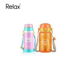 0.36L RELAX S/S Thermal Flask + 500ml RELAX Tritan W/Bottle (Wonderland-Bear)