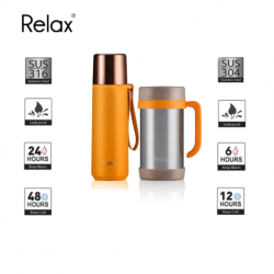 0.50L RELAX S/S Thermal Flask + 0.50L RELAX S/S Thermal Mug