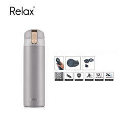 RELAX 450ML 18.8 STAINLESS STEEL THERMAL FLASK - GREY