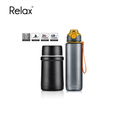 1000ml RELAX Tritan Water Bottle + 0.72L RELAX S/S Thermal Food Jar