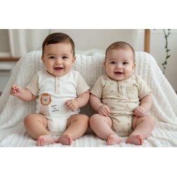 Elegant Kids 1Pc Round Neck Bodysuit With Pocket In Hanger ELBS56963