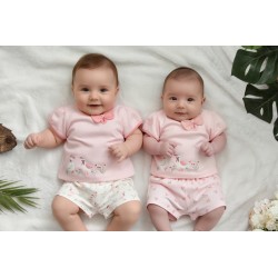 Elegant Kids 2Pc Set (T-Shirt + Short) In Hanger ELCS56978