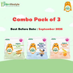*Clearance Sale* (Combo Pack Of 3) Little Bellies Organic Baby Puff 12g - Free 3 Pcs